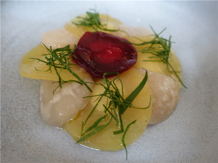 beetroot and scallops